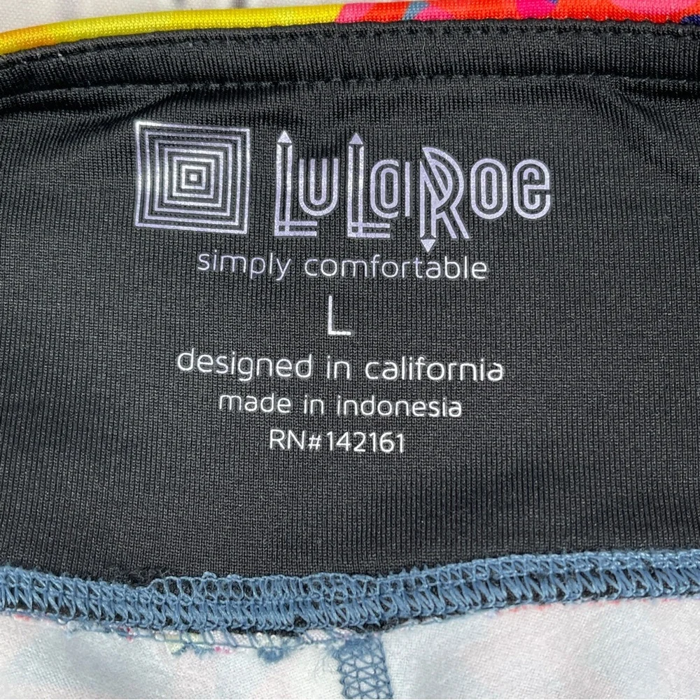 LULAROE Jade multicolor floral leggings, size L - Picture 2 of 13